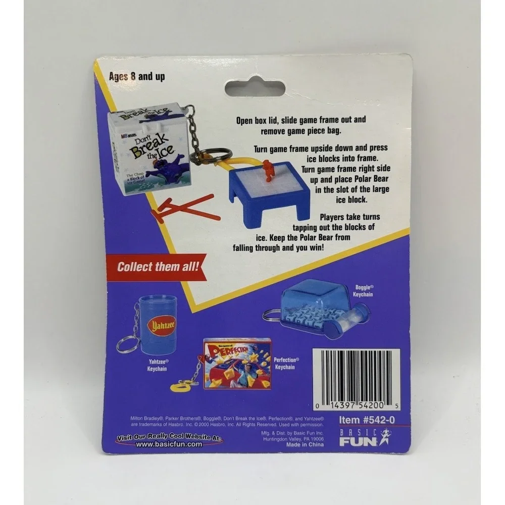 Don't Break the Ice Keychain Mini Game 2000 Basic Fun‎ Milton Bradley